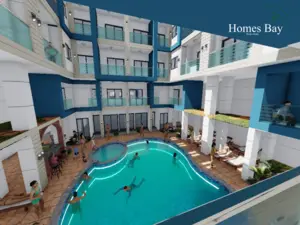 Jonas Suites: one bedroom with pool view