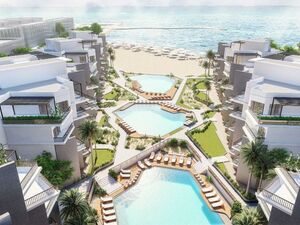 Direct on the Beach studio apartment in the Majra Resort Hur