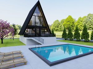 I am selling 2 A-Frame houses with swimming pools in Arandje