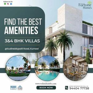 High-end Duplex Villas with Home Theater Kurnool || Vedansha